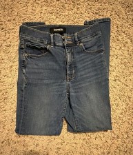 Express Denim Perfect High Rise Cropped Legging Jeans Size 6
