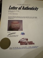 Lou Brock Signed National league Baseball- Cardinals Autograph- PSA Cert!!!