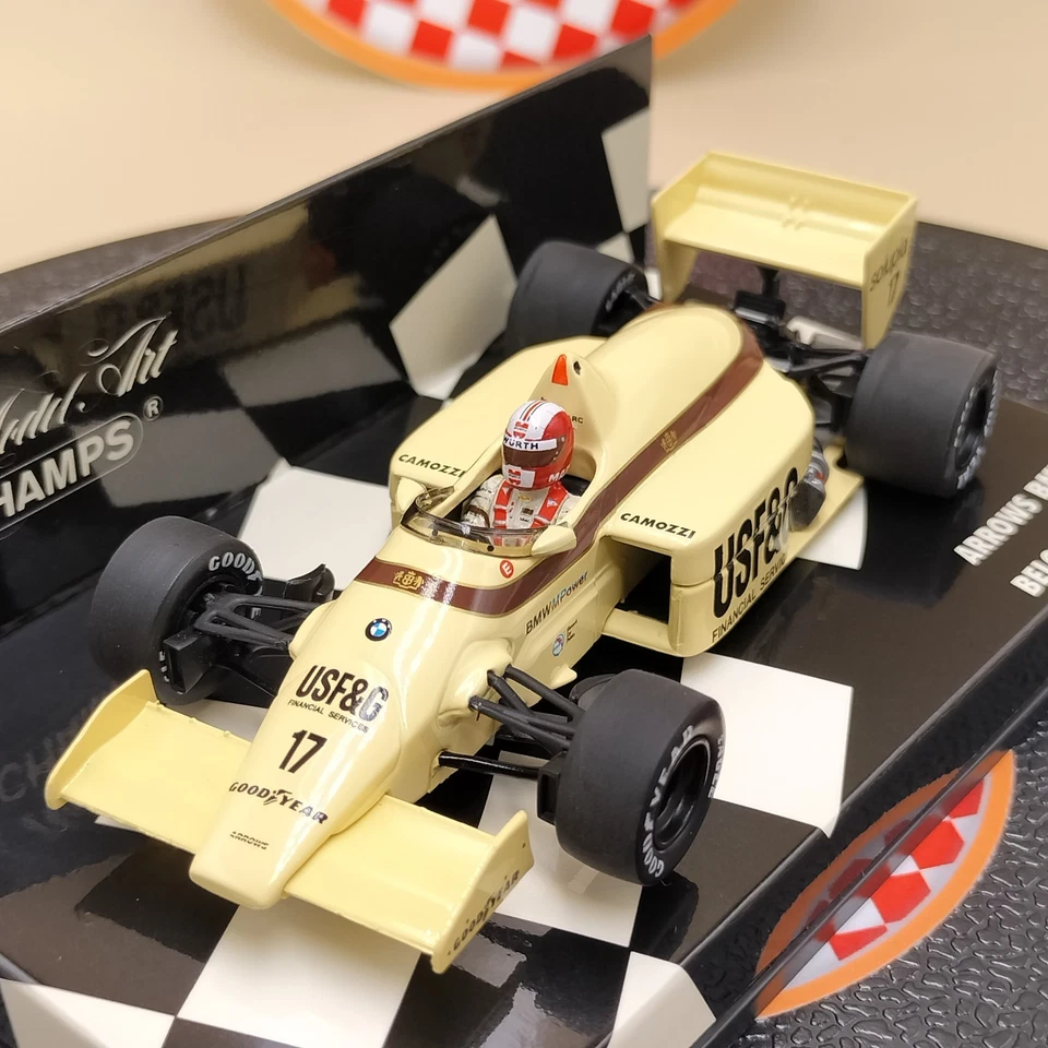 MINICHAMPS 1/43 Arrows BMW A8 Marc Surer #17 Belgium GP 1986 USF&G 400860017 - Image 2 of 4