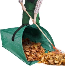 60 Gallon Leaf Collector,Collapsible Lawn & Leaf Bag, Heavy Leaves Pick up Tool