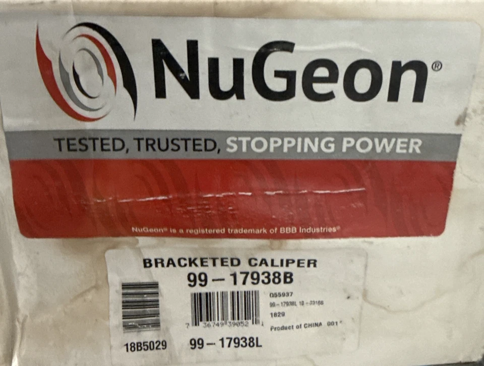 Nugeon 99-17938B Remanufactured Disc Brake Caliper New In Damaged Box - Image 3 of 4