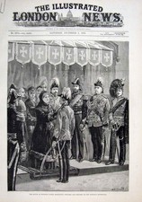 Original Old Antique Print Queen Victoria Decorates Men Egyptian Expedition 188