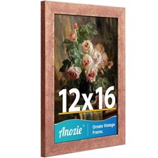 12x16 Frame, Vintage 12x16 Picture Frame Plexiglass Glass for Wall Display, R...