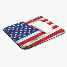 Patriotic Mouse Pad, American Flag Desk Accessory, Perfect for Home Office,