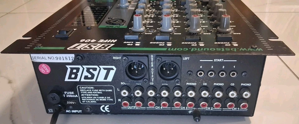 Table De Mixage Analog DJ 4 Voies BST HIFE 406 Parfait État De Fonctionnement . - Photo 3/3