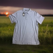 New Travis Mathew The Zinna Polo Shirt Mens Size 2XL Blue Golf Stretch Logo