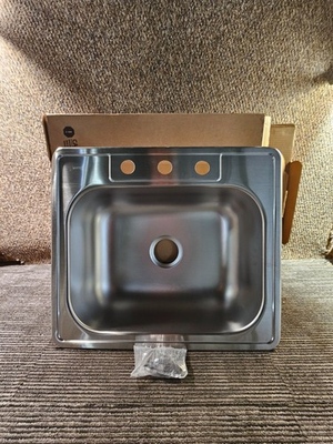 #ad #ad Elkay Dayton D125223 25quot; x 22quot; Single Bowl Drop in Stainless Steel Sink Satin $93.68