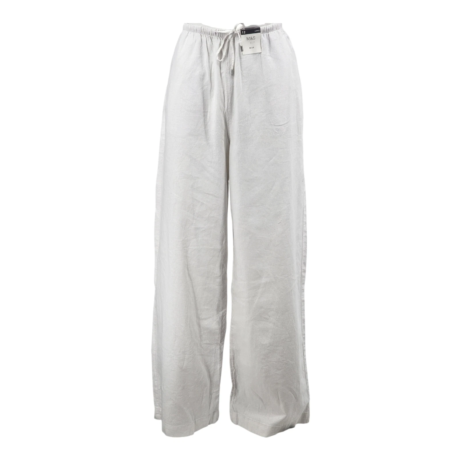 M&S Collection Women's Linen Blend Wide Leg Trousers