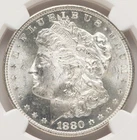 1880/9-S Morgan Dollar, VAM-11, Silver, NGC MS63