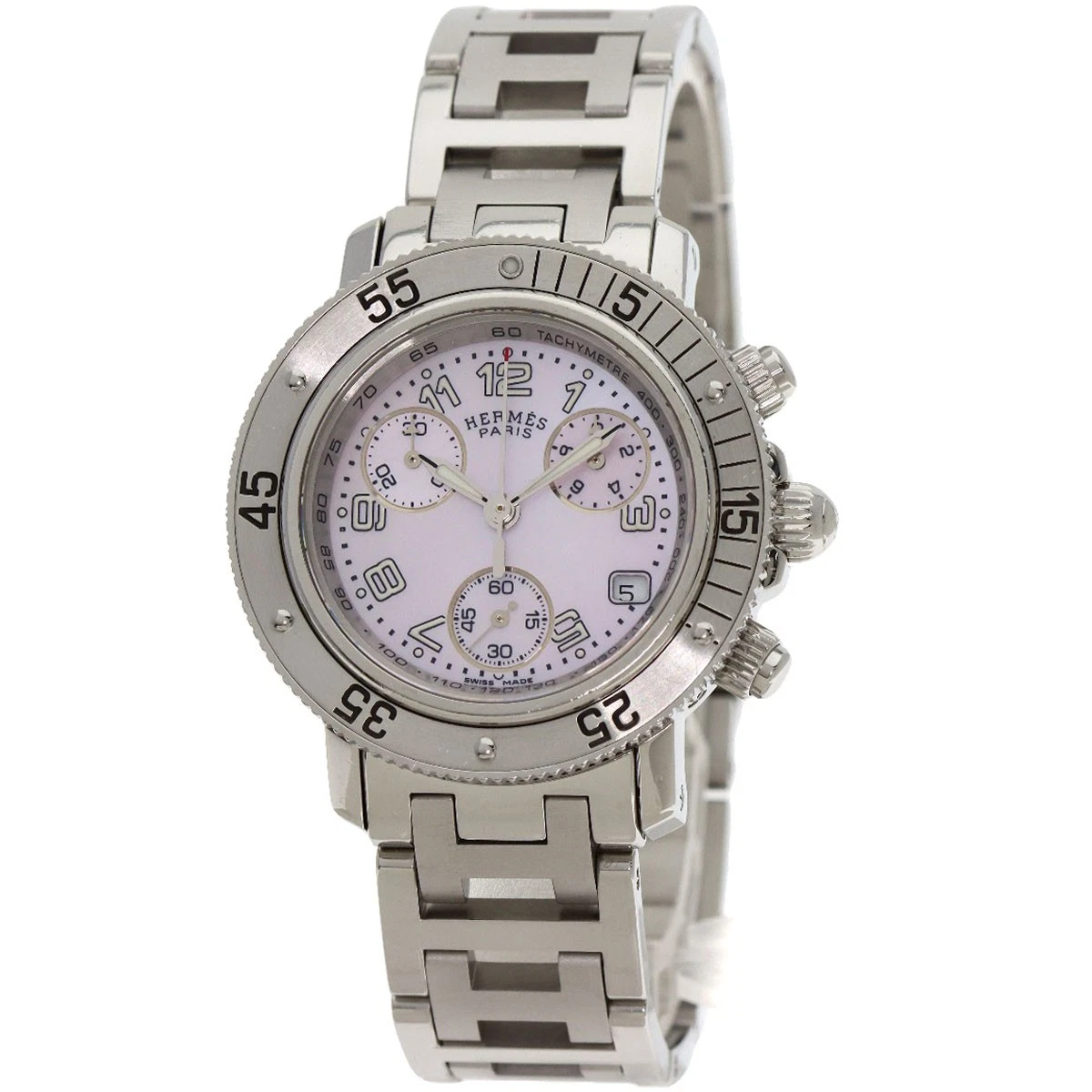 HERMÈS Hermes CL2.310 Clipper Diver Orologio da Polso Cronografo Acciaio Inox SS Uomo