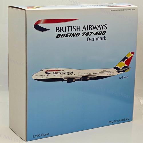 ARD 1:200 British Airways Boeing 747-400 / G-BNLH / ARDBA62 / Denmark Tail - Picture 10 of 10