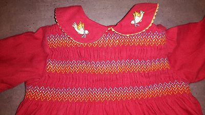 Robe Rouge JACADI 12 Mois - Manches Longues, évasée, Très Bon état, Matière Douce