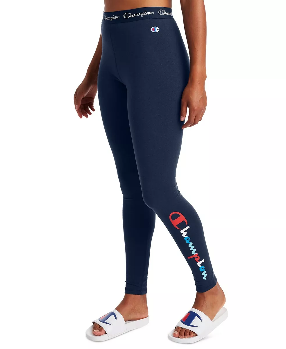 Champion Womens Authentic Double Dry Logo Leggings- Size Small