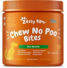 Zesty Paws Chew No Poo Bites - Coprophagia Stool Eating Deterrent for Dogs 90ct