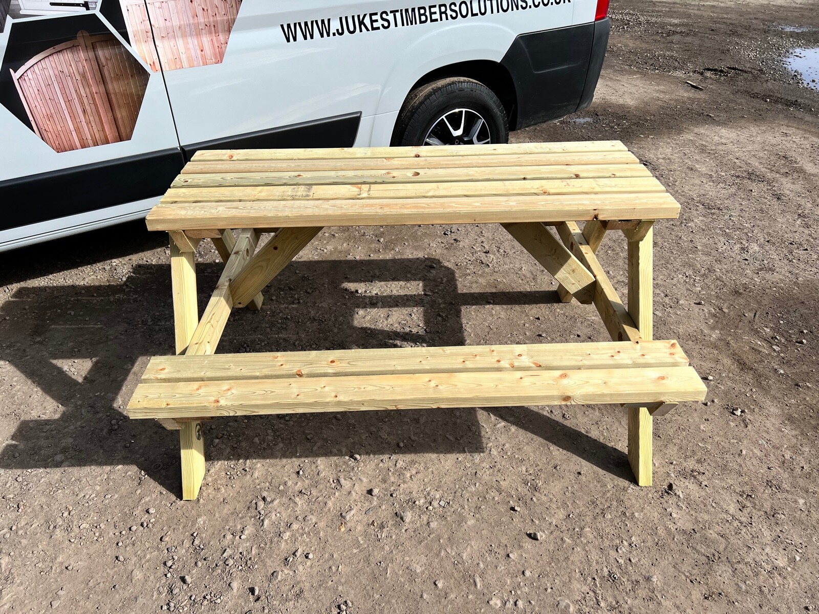 Wooden Picnic Table Bench Pub Garden Outdoor eBay