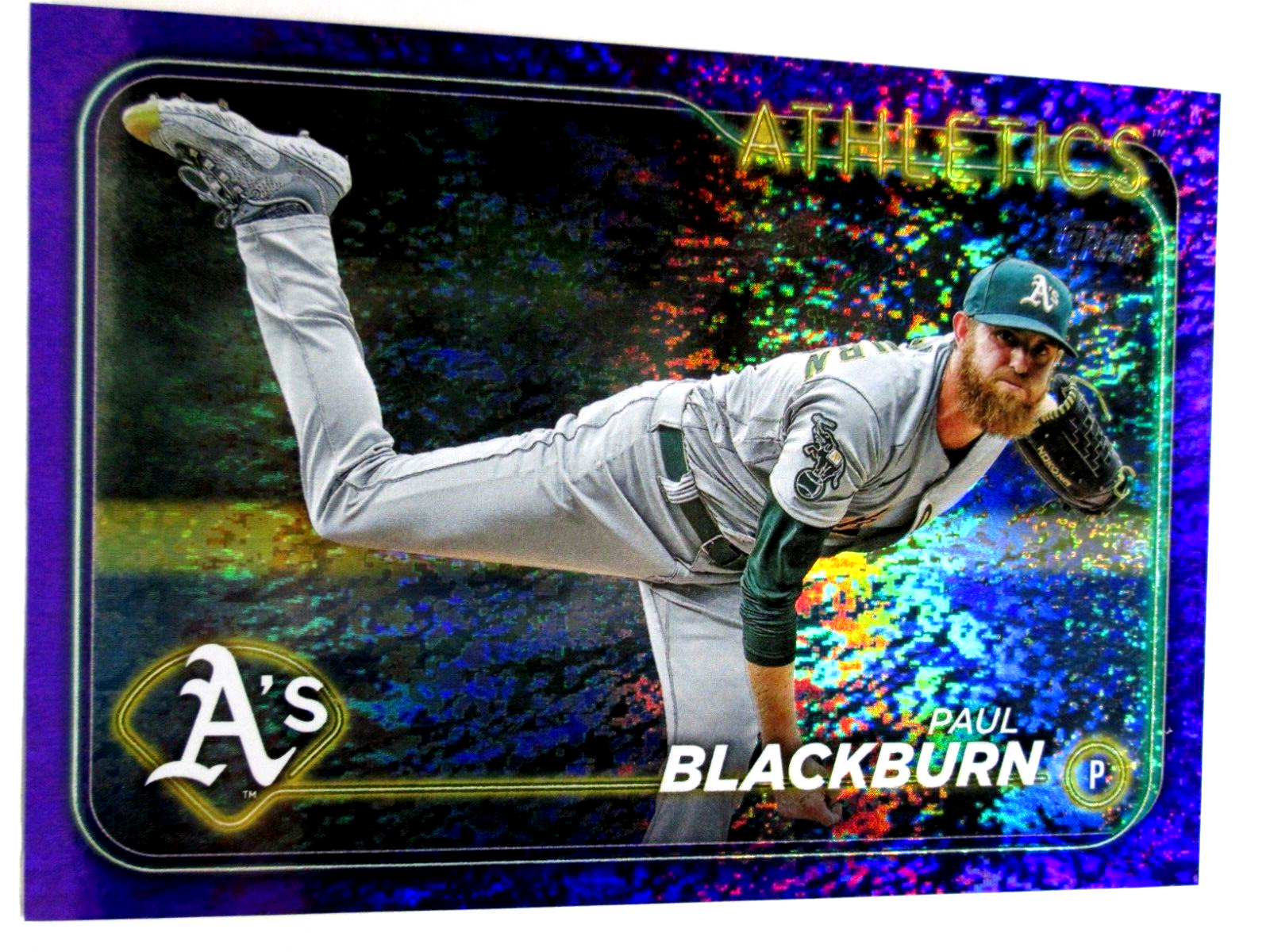 2024 Topps Series 2 Paul Blackburn Purple Foil /799 #647 Oakland Athletics