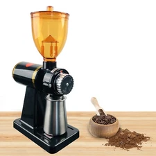 Commercial Electric Coffee Grinder Automatic Burr Mill Bean Home Office Grind