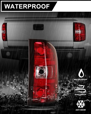 Silverado Tail Lights Pair Of Tail Lights For 2007-2013 Chevy Silverado 1500 /2500/3500 - Left & Right Halogen Assembly Tail Lights For Chevrolet Silverado 3500 HD - Foto 8