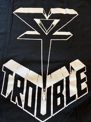Trouble  Logo  T-Shirt Psalm 9 / The Skull /Size L (large) new