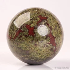 558g70mm Dragon Blood Sphere Crystal Ball Stone Quartz Reiki Healing Jasper
