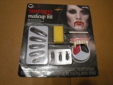Vampiress Makeup Kit soft  Flexible Fangs Liquid blood capsules Safe Horror