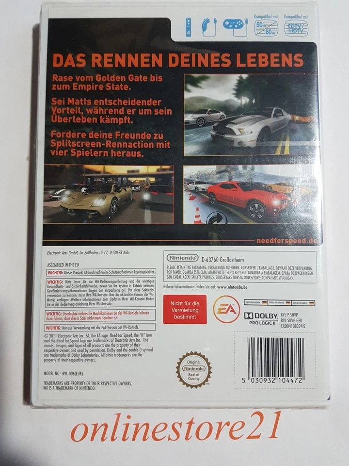 Need for Speed The Run Nintendo Wii German - Image 2 of 2