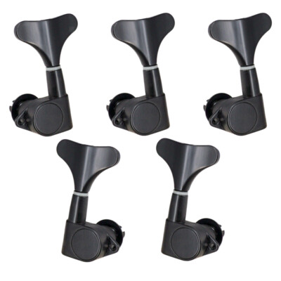 Black   Tail Knopf Locking Tuner Stimmwirbel für 5 Saiter Bass Part 2R3L