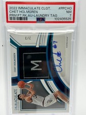 2022 Panini Immaculate Collegiate Chet Holmgren Laundry Tag Auto 2/3 PSA 7!