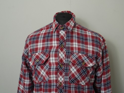 Champion Pennine Camicia Foderata in Pile Taglia Large Rosso Check Uomo (B2384) - Foto 3 di 8