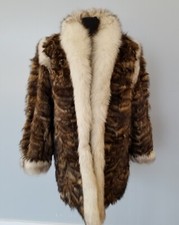 Vintage Blue Fox And Raccoon Fur Stroller. Real Fur. Ladies. Outerwear. 3/4.