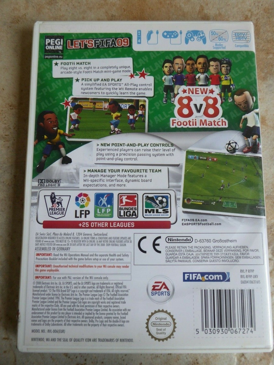 Ninento Wii EA Sports FIFA 09 All-Play Football Game | eBay