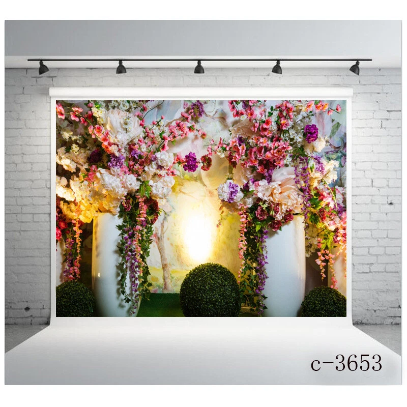 Romantic Flower Photography Background Studio Backdrops For Party Wedding Decor - Image 3 of 4