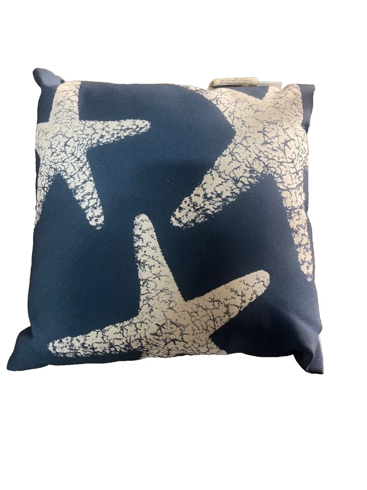 Двусторонняя подушка-морская звезда для помещений и улицы — 18 дюймов квадратный морской декор - Изображение 2 из 2