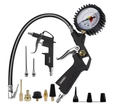 Heavy Duty Air Compressor Accessory Kit, Air Blow Gun and Air Hose Fittings, 1/4
