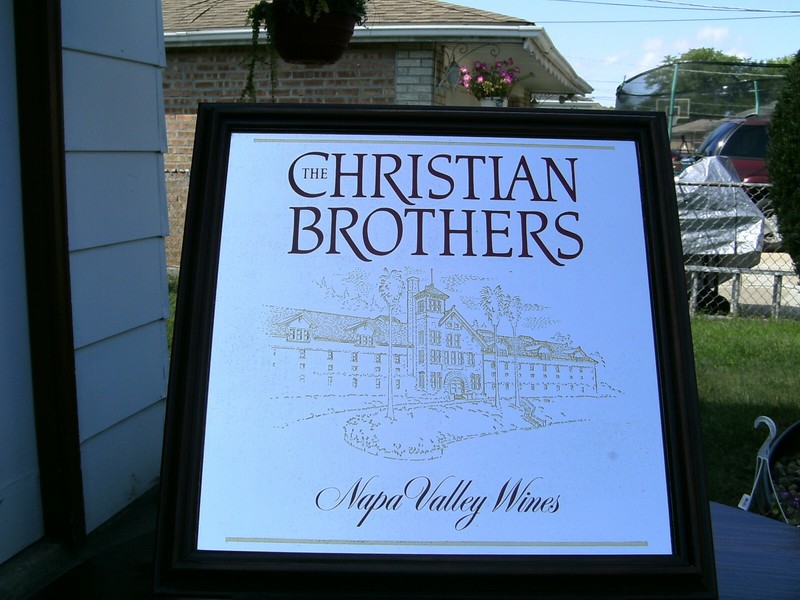 CHRISTIAN BROTHERS WINE  MIRRORED SIGN 
