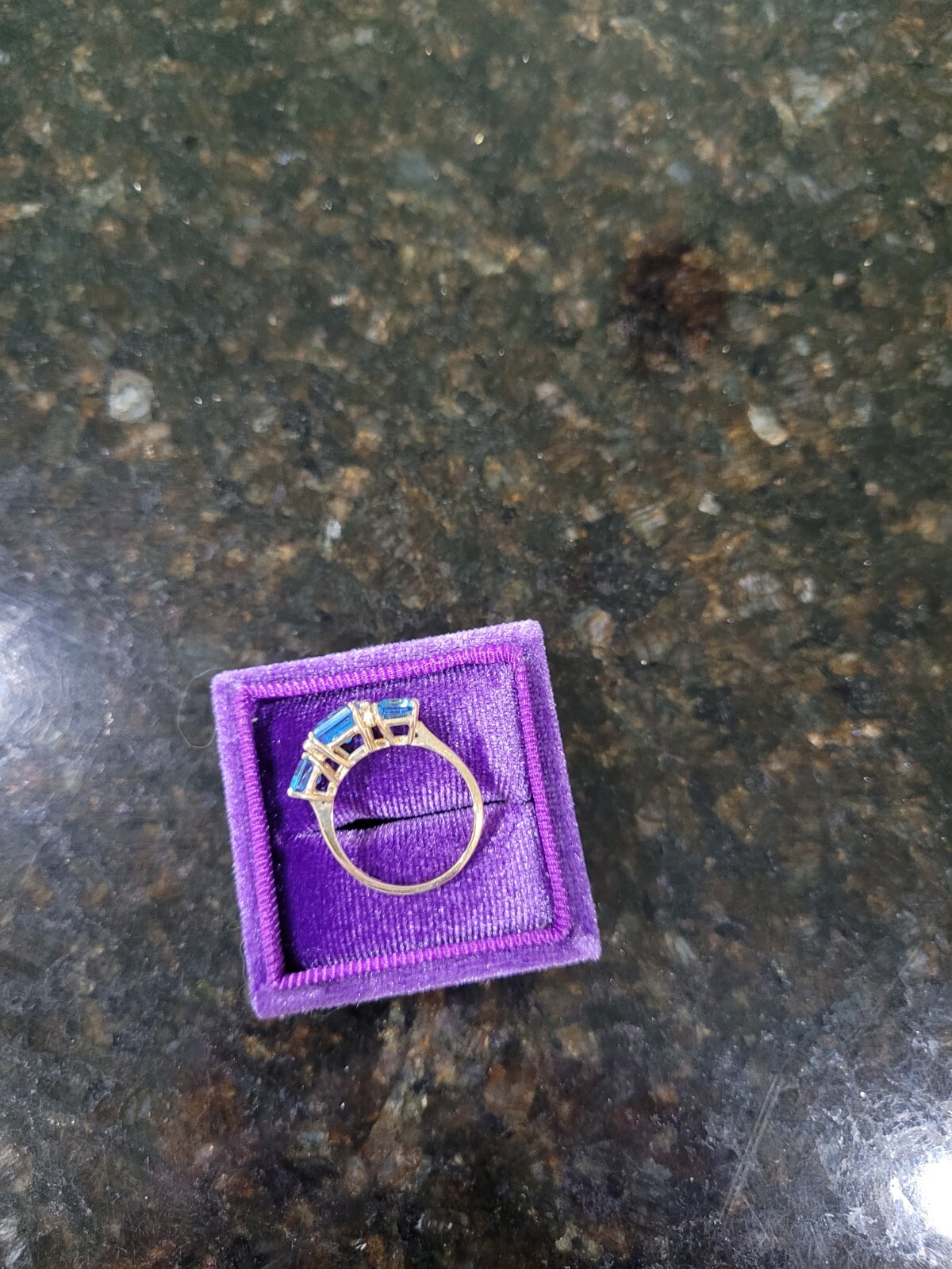 Blue Topaz 14kt. Yellow Gold Ring eBay