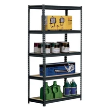 71" 5-Tier Utility Shelves Metal Storage Rack Garage Shelving Unit Adjustable US