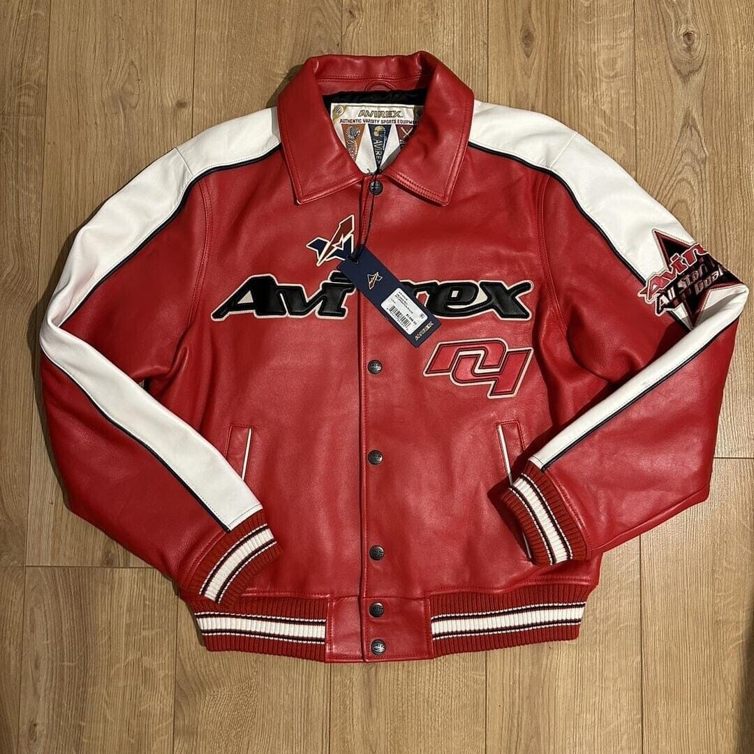 NEW AUTHENTIC AVIREX ALL STAR LEATHER JACKET IN ORIGINAL NEW AUTHENTIC AVIREX ALL STAR LEATHER JACKET IN ORIGINAL