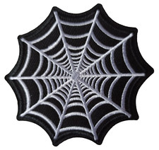 Patch écusson toile d'araignée black spider 8x8 cm thermocollant