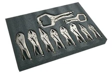 VCT LOCKING PLIERS ORIGINAL 10PC SET WITH TRAY