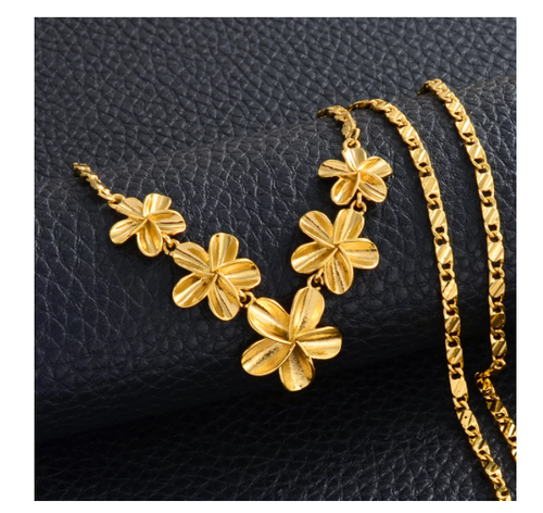 NEW Gold Plated Necklace Hawaiian 