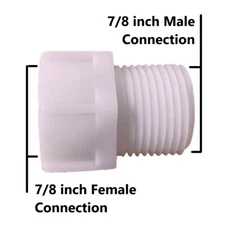 Toilet Fill Valve Pipe Adapter, 7/8 Male to 7/8 Female, W/Built-In Filter Screen
