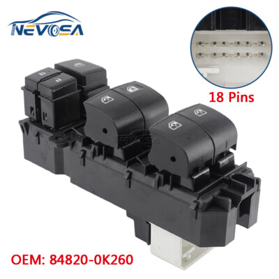RHD Electric Master Window Switch For Toyota Hilux MK8 AN120 2017