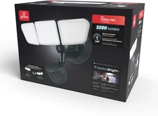 Globe LED Motion Light – 3200 Lumens, 3-Head, Hardwired, Outdoor