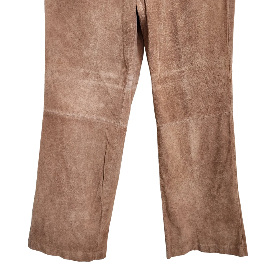 Pantalones de gamuza Mossimo Western vintage 100 % cuero talla 8 marrón tostado camel Foto 4 de 4