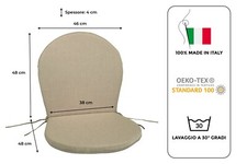 CUSCINI PER SEDIA EMU RONDA , PER ESTERNI , POLTRONA RONDA COL. LINO SET DA 2 PZ