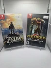 Nintendo Switch Game Bundle Breath Of The Wild & Metroid Remastered