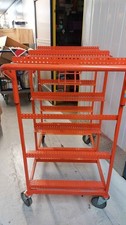 Heavy Duty Warehouse orders picking  4 Wheel Steel Frame  8 Shelf Trolley