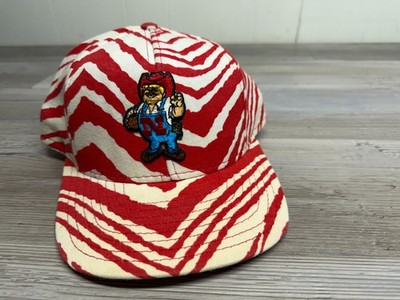 Vintage Zubaz Nebraska Cornhuskers Snapback Hat Herbie Husker AJD Zebra USA 90s