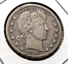 1916 D Barber US Silver Quarter Dollar 25c Twenty Five Cents Denver Mint *429